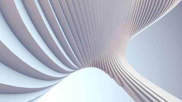 Beyaz çizgili desen fütüristik arka plan. 3D render illüstrasyon