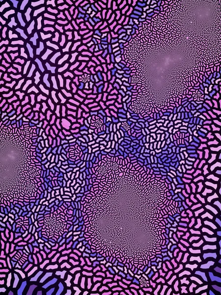Abstraktes Muster farbiger Formen. 3D-Darstellung — Stockfoto