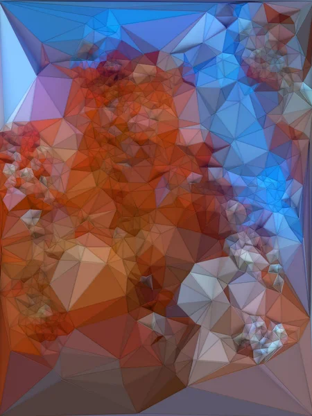 Fondo de mosaico triangular poligonal de color abstracto. renderizado 3d — Foto de Stock