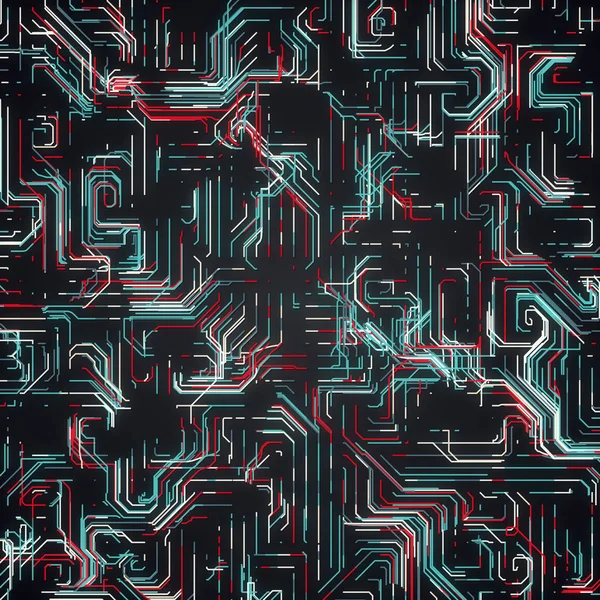 Linii colorate digitale fundal abstract. Redare 3d — Fotografie, imagine de stoc
