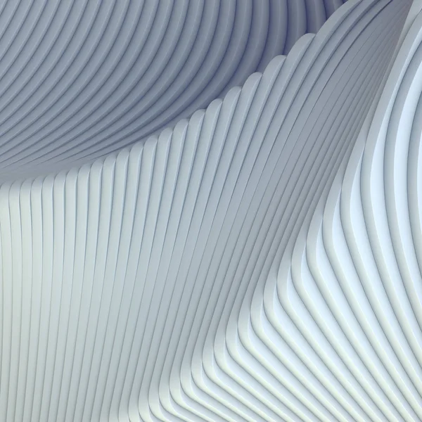 Witte streep patroon futuristische achtergrond. 3D render illustratie — Stockfoto