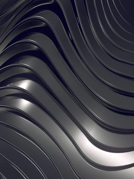 Banda de onda abstracta fondo superficie 3d renderizado — Foto de Stock