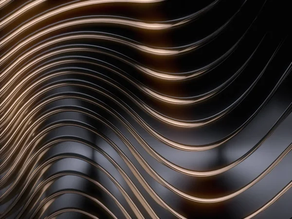 Banda de onda abstrato superfície de fundo 3d renderização — Fotografia de Stock