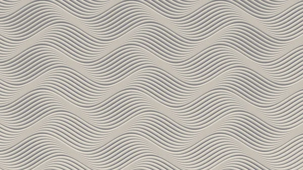 Faixa de onda branca padrão de superfície abstrata. Renderização 3d — Fotografia de Stock