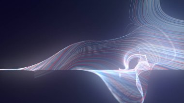 Dijital renkli çizgiler arka plan. 3D render