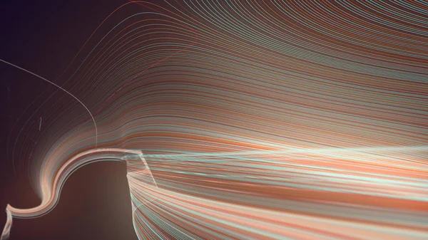 Dijital renkli çizgiler arka plan. 3D render