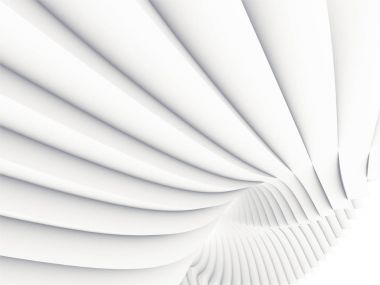 Beyaz çizgili desen fütüristik arka plan. 3D render illüstrasyon