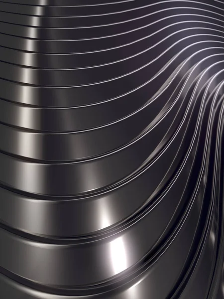 Bølgebånd abstrakt bakgrunnsoverflate 3d smelting – stockfoto