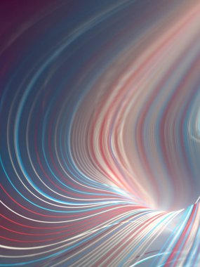 Dijital renkli çizgiler arka plan. 3D render