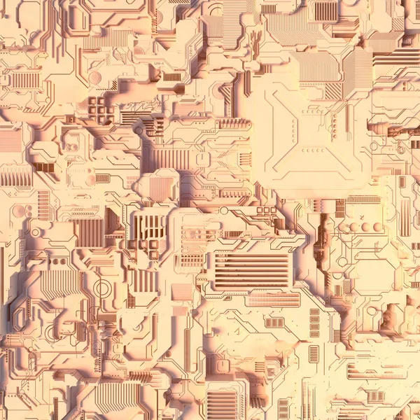 Abstract futuristic techno pattern. Digital 3d illustration — Stock Photo, Image