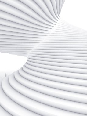 Beyaz çizgili desen fütüristik arka plan. 3D render illüstrasyon