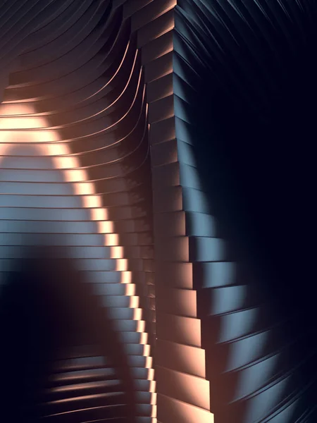 Banda de onda abstracta fondo superficie 3d renderizado — Foto de Stock