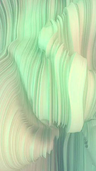 Forma branca torcida. Computador gerado abstrata geométrica 3D renderização ilustração — Fotografia de Stock
