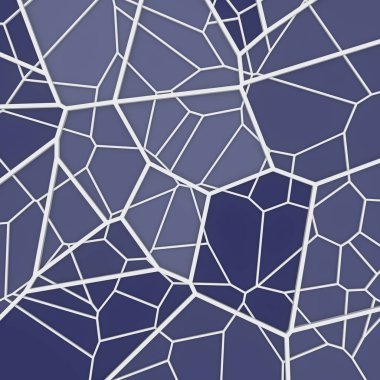 Soyut geometrik kavram voronoi düşük Poli tesselated desen. 3D render