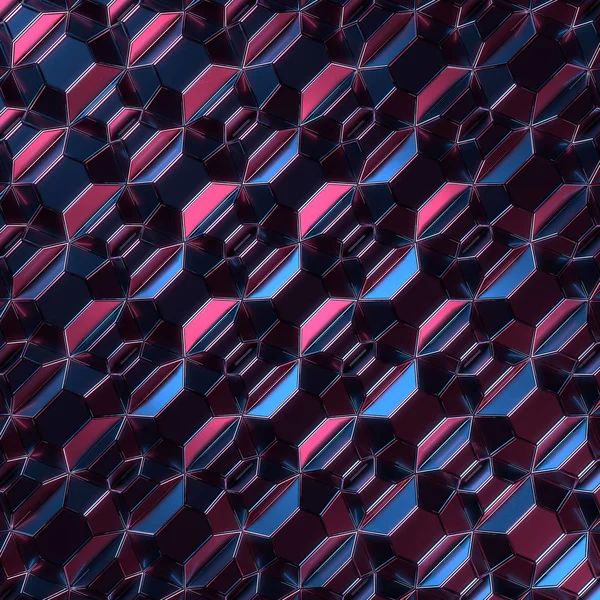 Donkere reflecterende metalen abstracte oppervlaktepatroon. 3D-rendering — Stockfoto