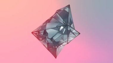 Soyut geometrik poligonal hareketli arka plan. Kurumsal video animasyon ilmekledi. 3D render