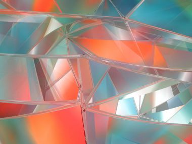 Soyut geometrik arka plan renkli. 3D render