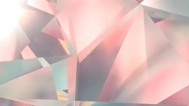 Fondo geométrico abstracto de movimiento poligonal. Animación en bucle corporativa de vídeo. renderizado 3d — Vídeo de stock