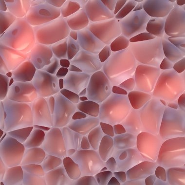 Soyut geometrik bilim kavramı. Organik voronoi desen. 3D render