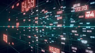 Bilgisayar yüksek teknoloji dijital teknoloji animasyon oluşturulan. 3D işleme arka plan.