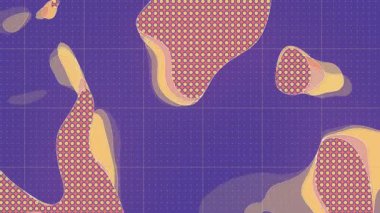 Topografik çok renkli harita. Hareketli grafik tasarım. 3d canlandırma döngüsü canlandırması