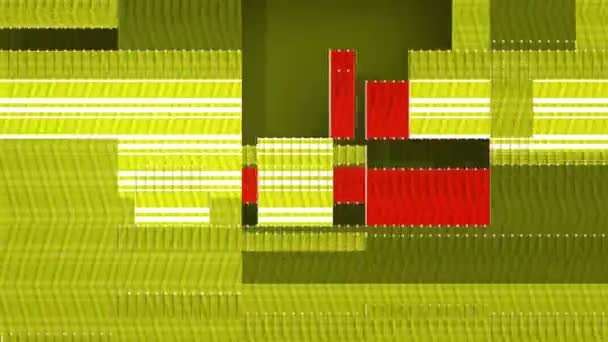 Expressieve beweging van platte vormen. Isometrische abstracte 3D lus animatie. Hd — Stockvideo