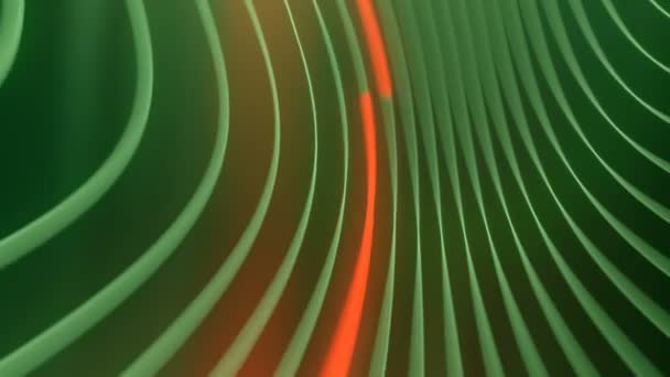3D рендеринг абстрактный фон с оранжевым движения светящихся линий анимации петли HD — стоковое видео