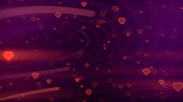 Fondo abstracto con partículas brillantes como un corazón. Animación de bucle de renderizado 3D — Vídeo de stock