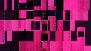 The movement of flat rectangular containers. 3d render loop animation. 4K, UHD