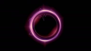 Fütürist parlak halka arka planı. 3 boyutlu kusursuz döngü animasyonu. 4k Uhd
