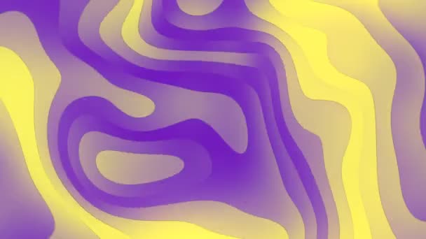 Abstrakte Animation des Wellenflusses. Bunte wellenförmige grafische Vorlage. 3D-Darstellung. 4K — Stockvideo