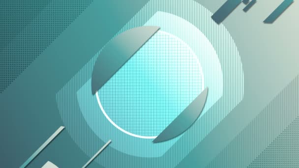 Onthul cirkel badge met alfa mat. Beweging graphics. 3D render loop animatie — Stockvideo