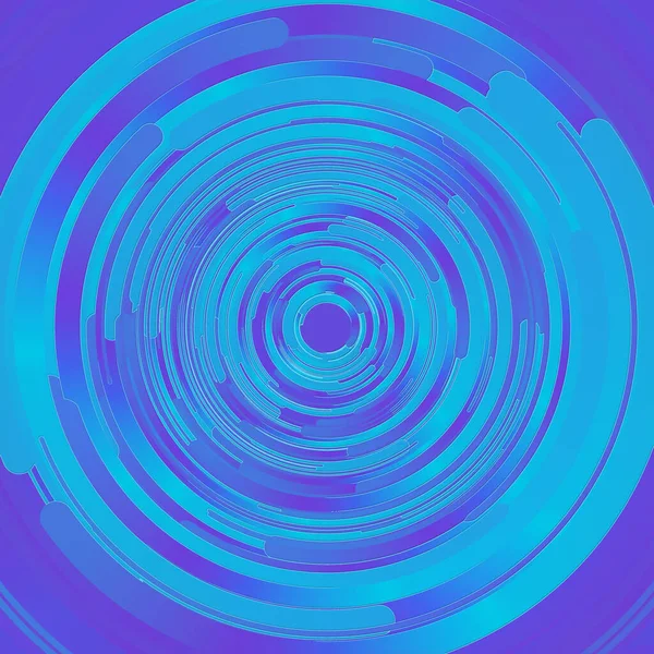 蓝色渐变成分的形状 计算机生成几何图形 现代封面设计与多彩的圆圈 摘要3D渲染 — 图库照片