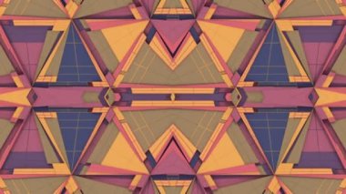 Hareket eden düz üçgen şekilli Isometric arkaplan 3d canlandırma döngüsü canlandırması