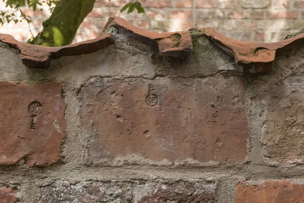 Animal print on a brick wall in baker corridor in luebeck — Stock Photo, Image