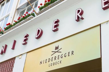 Niederegger Marzipan Store in Luebeck downtown