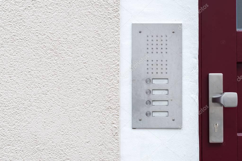 Old vintage door bell with intercom 