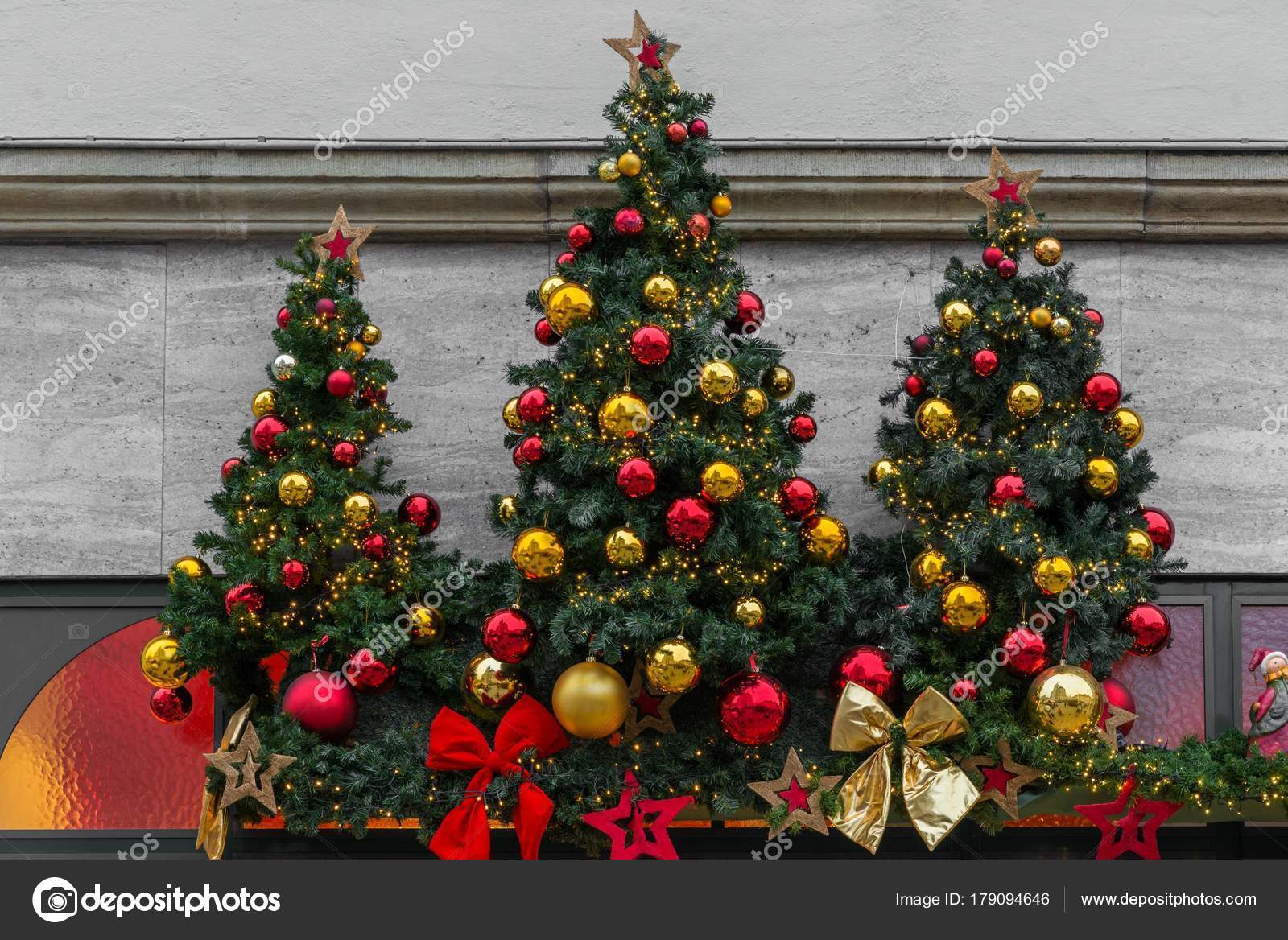 Arbre Noël Avec Ornement Boule Noël Décoration