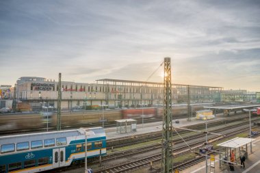 Merkez demiryolu İstasyonu Regensburg, Bavyera, Almanya