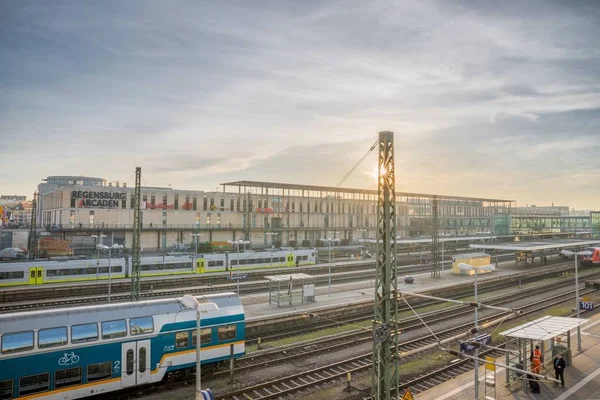 Estación Central Trenes Ratisbona Baviera Alemania — Foto de Stock