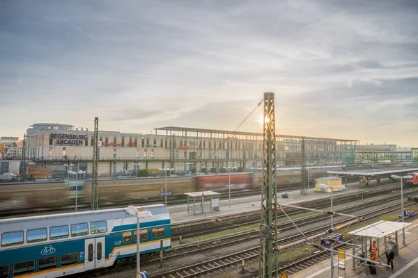 Estación Central Trenes Ratisbona Baviera Alemania — Foto de Stock