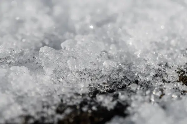 Primer Plano Cristales Hielo Nieve — Foto de Stock