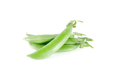 beyaz zemin üzerine bezelye yakın çekim