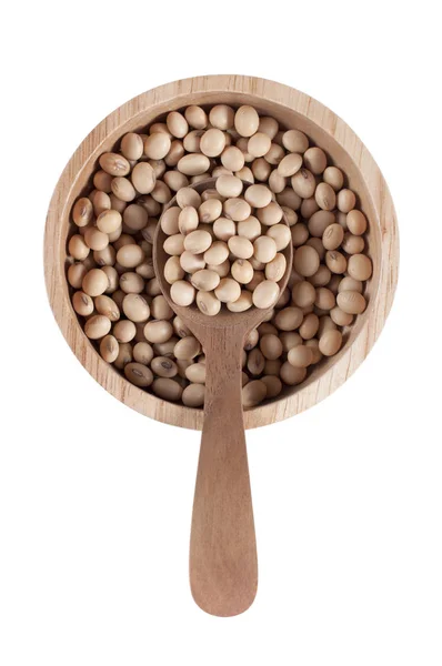 Soy beans close up isolated on white background — Stock Photo, Image