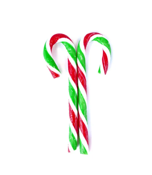 Noel Nane baston şeker beyaz üzerinde kapat — Stok fotoğraf