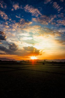 gökyüzü bulutlar günbatımı ve güneş ışığı adam