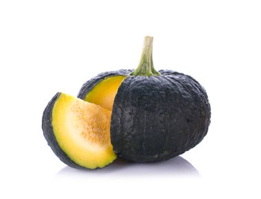 kabak üzerine beyaz izole yakın çekim.