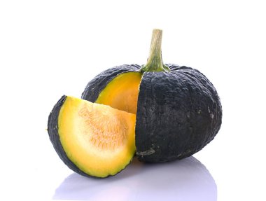 kabak üzerine beyaz izole yakın çekim.