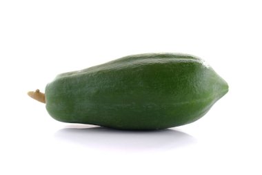 Papaya yakın kadar izole üzerinde beyaz arka plan