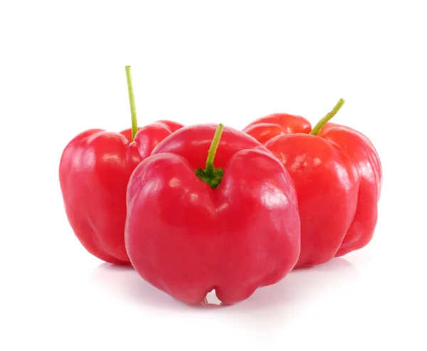 Acerola fruta de cerca en el fondo — Foto de Stock